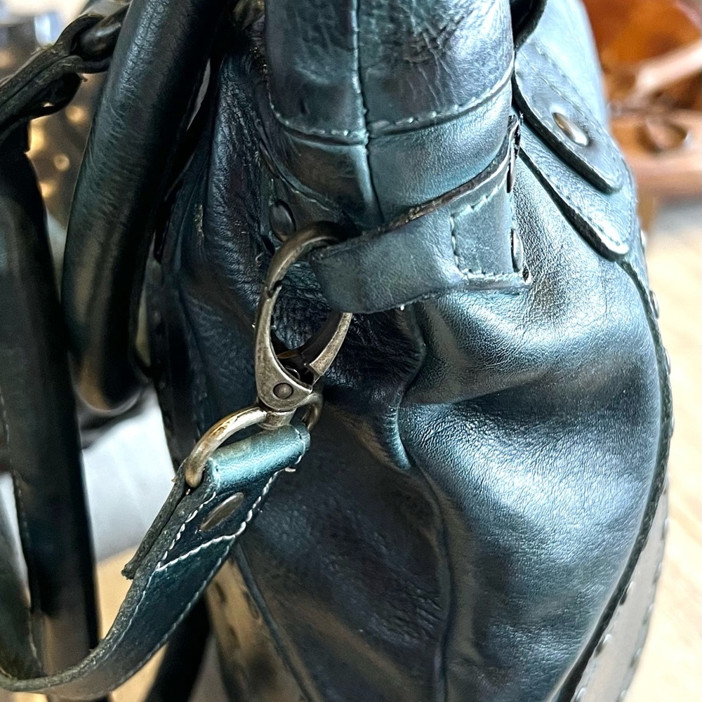 Bed Stu Dark Green Leather Crossbody Bag - Picture 8 of 9